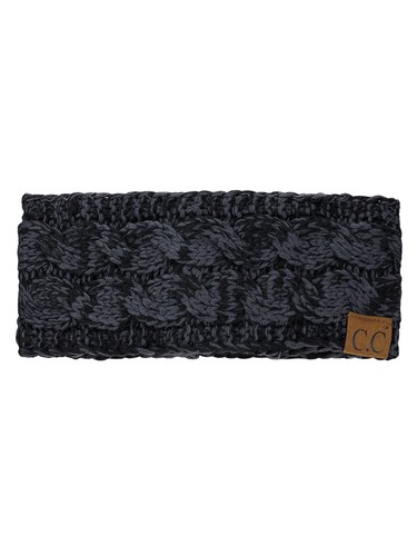 C.C Soft Stretch Winter Warm Kabel Strick Unscharf gefütterter Ohrwärmer CC Stirnband - Bild 402 von 406