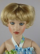 DOLL WIG SIZE 4/5" BLONDE PALE BLONDE FITS VINTAGE AND MODERN DOLLS