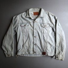 Vintage Guess Mens Denim Jean Jacket Extra Large Light Wash Blue Y2k XL