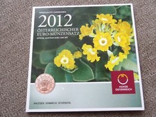 Austria 2012 year Bu coin set from 1 cent - 2 euro total 8 coins 3,88 euro