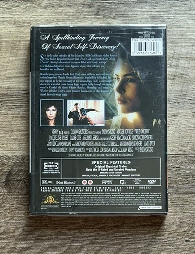 Wild Orchid (1990 DVD Widescreen MGM) Mickey Rourke Jacqueline Bisset NEW SEALED - Picture 2 of 3