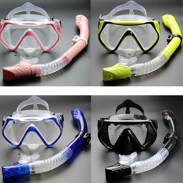 Silicone Diving Goggles Snorkel Set Anti-drop Diving Frame Face Cover For Adult Silicone Diving Goggles Snorkel Set Anti-drop Diving Frame Face Cover For Adult
