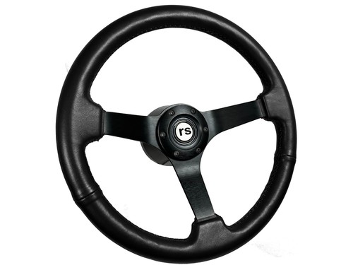 Chevrolet Camaro RS 1967-68 6 pernos 14" kit de volante de cuero macizo negro - Imagen 1 de 10