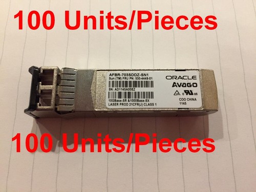100 Sun Oracle X2129A-N AFBR-703SDDZ-SN1 530-4449-001 10Gb 10Gbe SR SX 850nm Lot