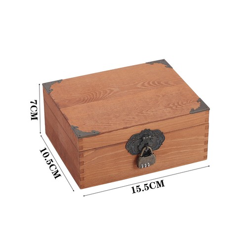 Vintage Wooden Jewellery Box Lockable Memory Keepsake Storage Container Chest - Picture 8 of 10