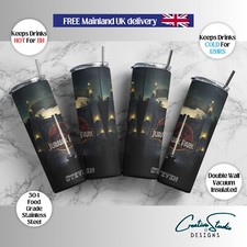 Personalised Jurassic Park - 20oz Tumbler With Metal Straw,Lid.Free Gift Box