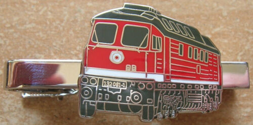 Krawattenklammer Diesellok 132 081-1 rot/schwarz red/black  Art. 8014 Railway - Afbeelding 1 van 2