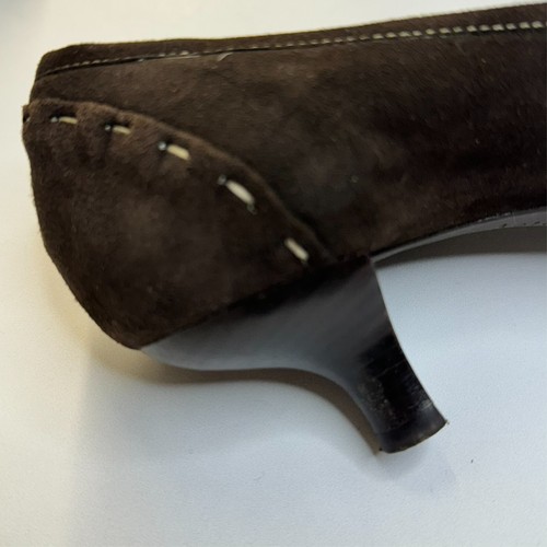 Kate Spade kleine Schleife Wildleder Leder Pumps Pfennigabsätze 9M - Bild 6 von 7
