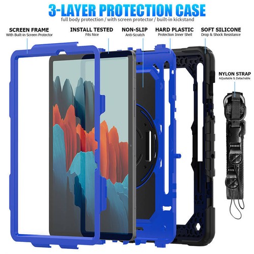 Rotating Shockproof Case Cover Armor For Samsung Galaxy Tab S8 S7 FE Plus 12.4" - Picture 32 of 57