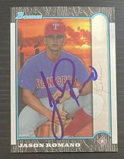 1999 Bowman Chrome International #376 Jason Romano Texas Rangers Signed Card