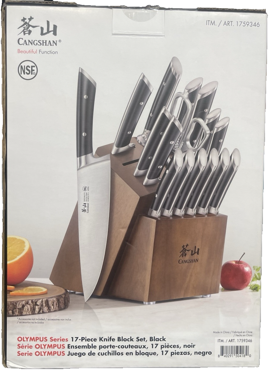 Cangshan OLYMPUS Series 17-Piece Knife Block Set German Steel Wood