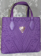 VALENTINO ORLANDI Italian, Purple Leather & Swarvoski Elements Handbag -NWT