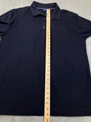 FOOTJOY FJ 1857 Navy Blue Cotton Blend Stretch Short Sleeve Polo Mens SZ Large - Picture 7 of 7