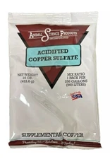 (1) Acidified Copper Sulfate for Sour Crop in Chickens Turkeys & Pigeons  (1 Lb)