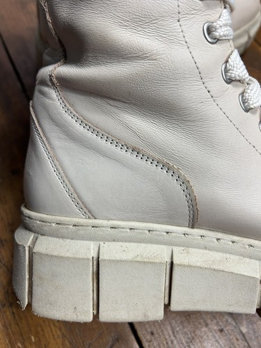 Alohas Boot - Can Can Beige Combat Boots womens ankle boots Size US 6.5 23.5cm - Picture 4 of 10