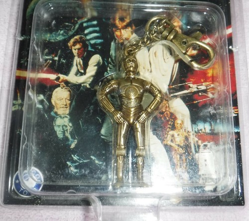 Star Wars C3PO See-Threepio 1996 Diecast Metal Keychain Placo  - Picture 2 of 3