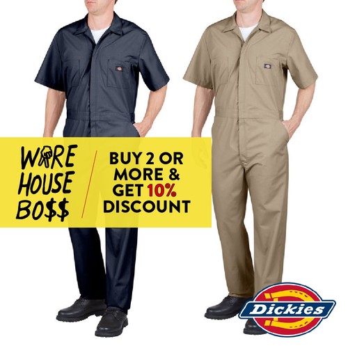 Dickies 33999 Maniche Corte da Uomo Tuta Intera Da Meccanico Formale Lavoro  Tuta uniforme | eBay