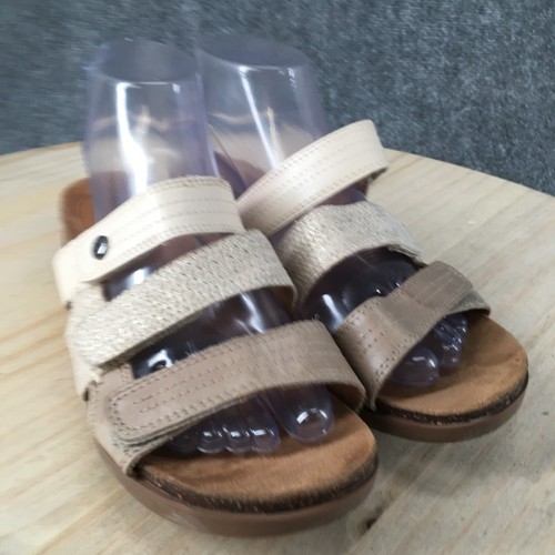 Sandalias para mujer Rockport Cobb Hills 7 de mayo correas deslizantes cuero beige - Imagen 3 de 16