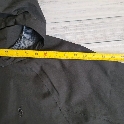 Polo Ralph Lauren Performance Windbreaker Jacket Mens 2XL Black Packable Hood - Picture 11 of 11