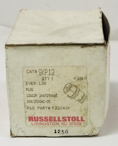 THOMAS AND BETTS RUSSELLSTOLL MODEL NO. SKP12 PLUG E-L 12P12W20A P SKP !NEW! - Picture 2 of 12