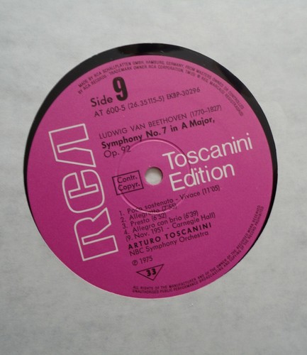 2 Beethoven Box Set Lp Fidelio Angel 3625 Symphony RCA AT 600 26.35115 Toscanini - Picture 9 of 11