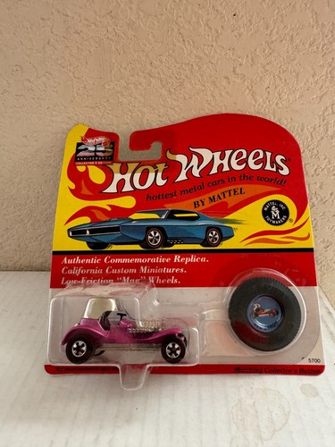 Hot Wheels 25th Anniversary Red Baron Pink Collectors Button G6