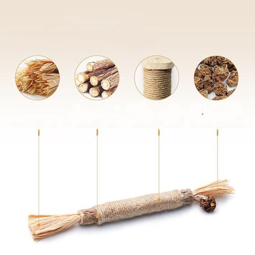22CM Silvervine Sticks Catnip Toys Cat Toy Wooden Polygonum Stick Gift Natural - Picture 11 of 22