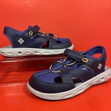 Columbia Kids Techsun  Wave Boy Girl Blue Sandal Closed Toe Shoe Sz: 5 big Kid