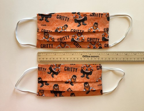 Gesichtsmaske Philadelphia Flyers Gritty 2-lagig Baumwolle Filtertasche Größe: Large - Bild 8 von 8