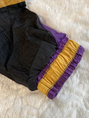 90’s Windbreaker Hip Hop Sport bomber jacket purple Gold Medium Dopamine - Picture 10 of 16