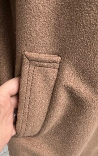 Vintage 60s Kashmiracle by Wellington Tan Brown Button Long Coat Women's USA - Picture 11 of 12