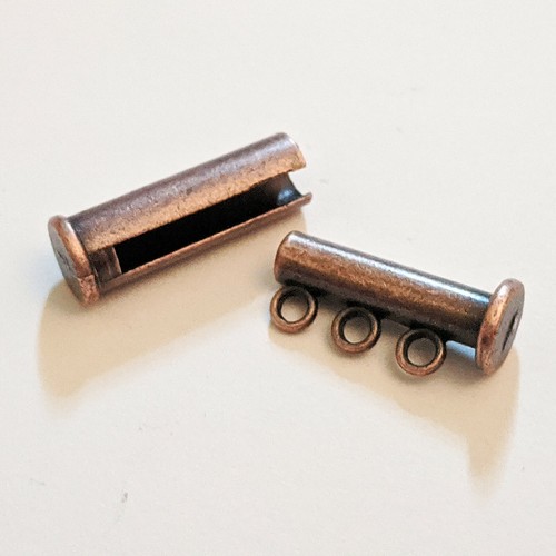 Silver gold bronze copper black magnetic slide barrel clasp 2 3 4 5 6 strand - Bild 2 von 30