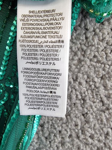 Adrianna Papell Petite Hand-Beaded Flutter-Sleeve Gown Women's 10P Jungle Green - Picture 15 of 18