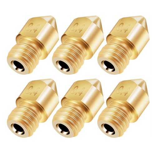 6 SZTUK Drukarka 3D Mosiężna miedź Dysza wytłaczarki MK8 0,4mm do CR-6 SE X1F8 - Zdjęcie 7 z 11