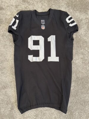 2013 Jack Crawford Oakland Raiders Game Used Worn Football Jersey