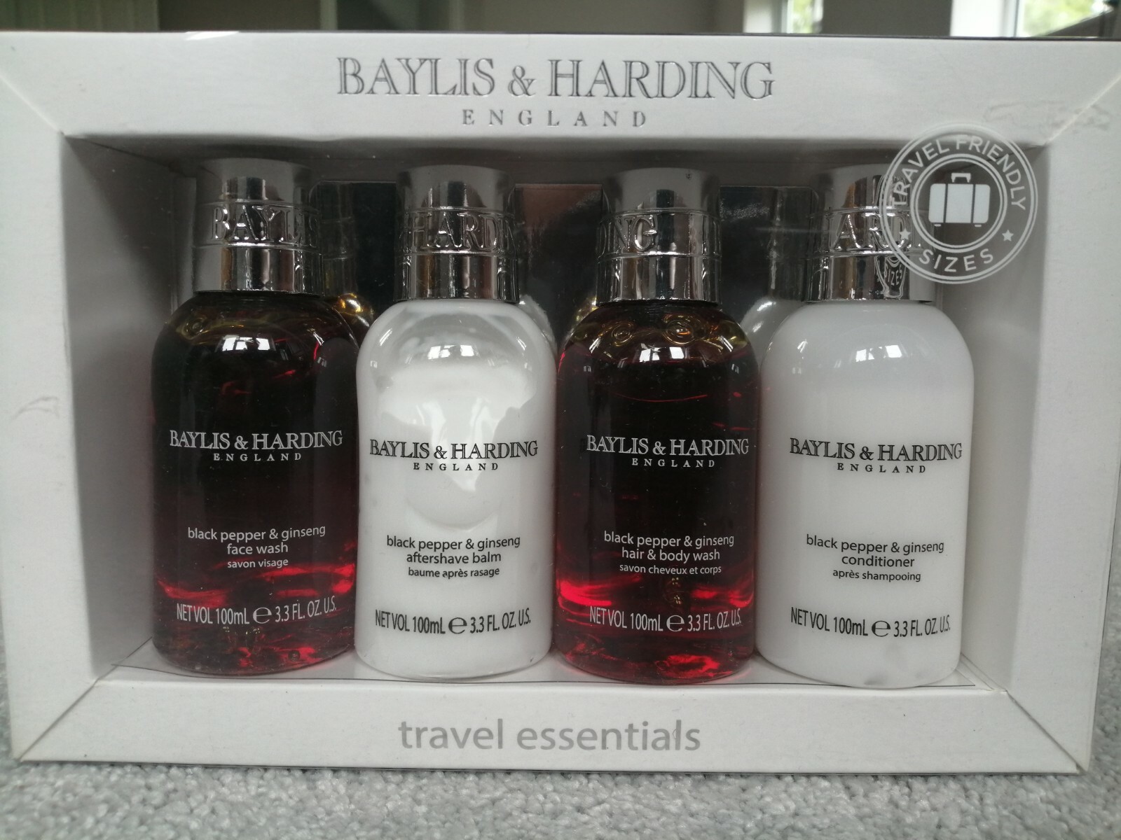 Baylis & Harding Black Pepper & Ginseng Travel Essentials for Men Christmas
