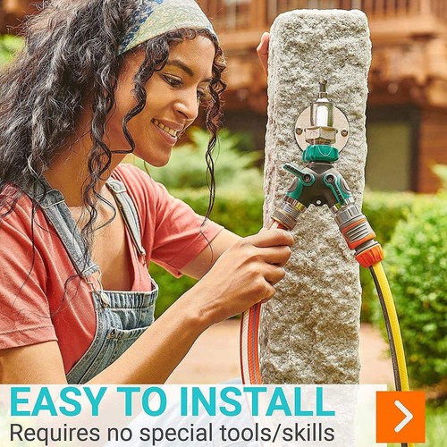 2 Way or 4 Way Garden Hose Splitter Metal Hose Connector Easy Grip Easy to Open - Picture 13 of 15