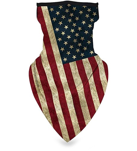 2 Pack American Flag Bandana Face Cover w/Ear Loop Mask Neck Gaiter Reusable - Picture 10 of 33