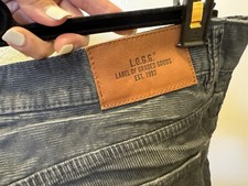 H M L.O.G.G TINY CORDUROY COTTON SLIM RELAX FIT PANTS 33 NWT