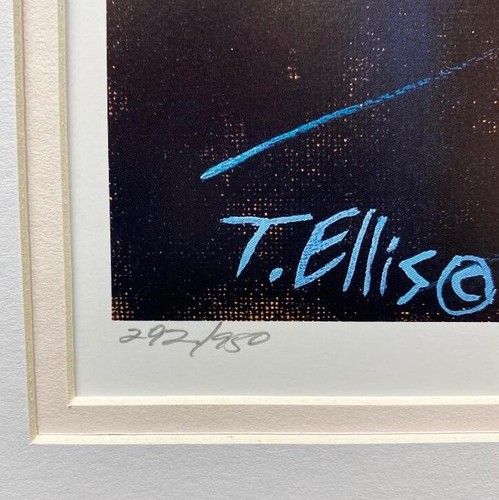 Ted Ellis "Midnight Stroll" Hand Signed & # FRAMED African American Art New - Picture 5 of 5