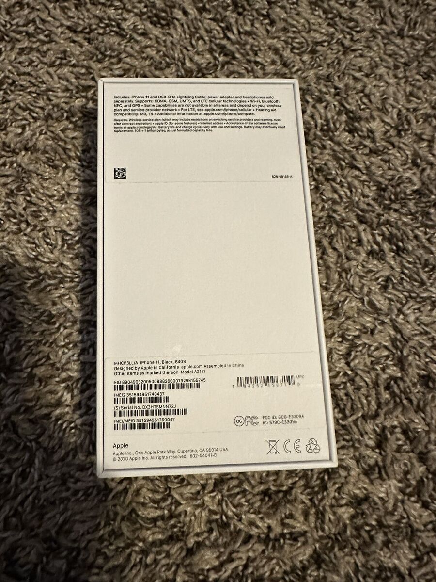 iPhone 11 64 GB Box Only No Phone No Accessories Black (2 iPhone 11 64 GB Box Only No Phone No Accessories Black (2