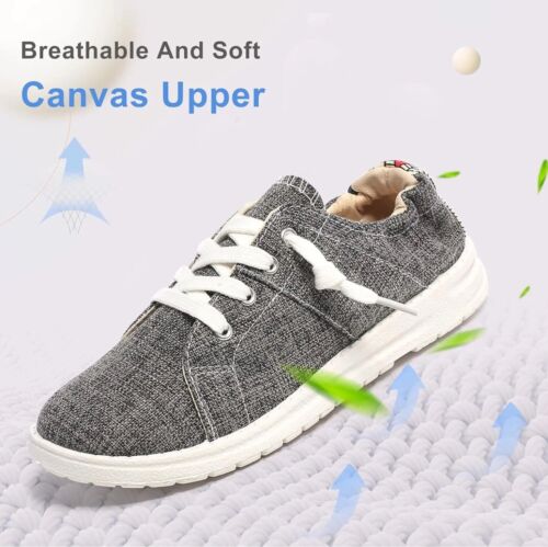 Kkyc Canvas Slip On Sneakers Women's 7.5M Comfort Walking Shoes Low Top Casual - Picture 4 of 15