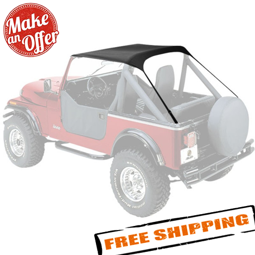 Bestop 5250801 Black Traditional Bikini Top for 7691 Jeep CJ7/CJ8, Wrangler YJ Picture 1 of 1