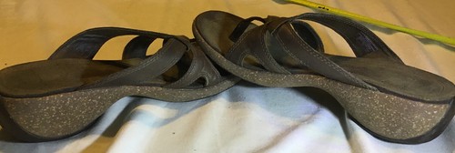 Merrell Sundial Antique Cross Brown Slip On Sandal Women's US 8 Pre Owned Flip - Picture 6 of 9