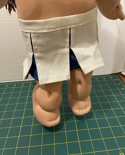 Zwei plissierte Cheerleader Röcke gelb blau weiß 4 Vintage 16" Kohl Patch Kind - Bild 2 von 3