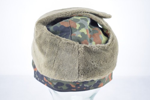 Original Bundeswehr Wintermütze Feldmütze Gr. 60 gefüttert flecktarn - Bild 4 von 8