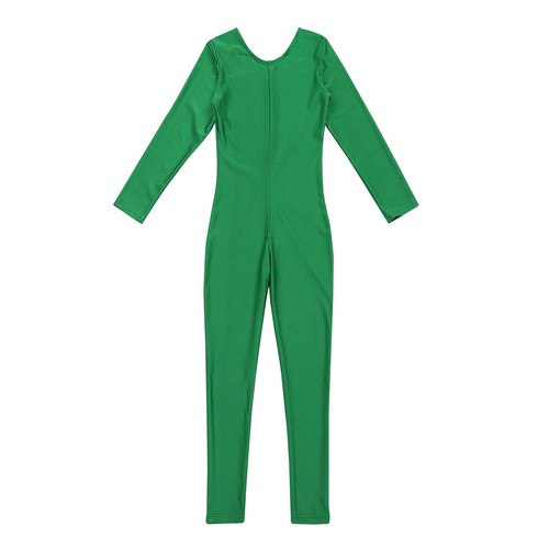 Kids Girls Long Sleeve Bodysuit Body Unitard Ballet Dance Gymnastics Leotard - Picture 28 of 122
