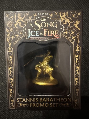 Stannis Baratheon Promo Song of Ice Fire Miniatures Spiel Goldfigur