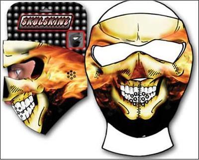 Capsmith Flame Skull Full Face Neoprene Mask Reversable Black Biker ATV Ski