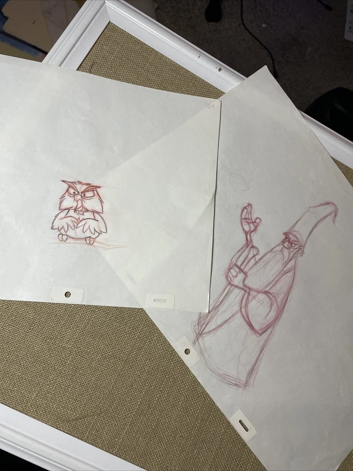 ESPADA EN LA PIEDRA animación celda WALT DISNEY producción arte película vintage I8 Foto 2 de 4